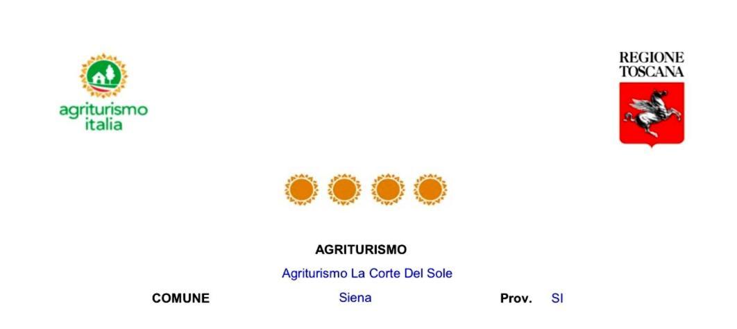 Agriturismo La Corte Del Sole Сиена Экстерьер фото